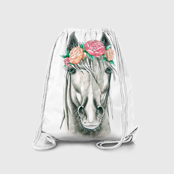 Рюкзак «"Лошади и цветы. Пион"»