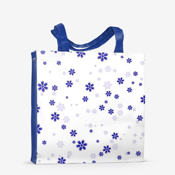 Сумка-шоппер «снежинки на белом»