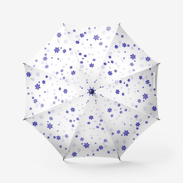 Зонт «снежинки на белом»