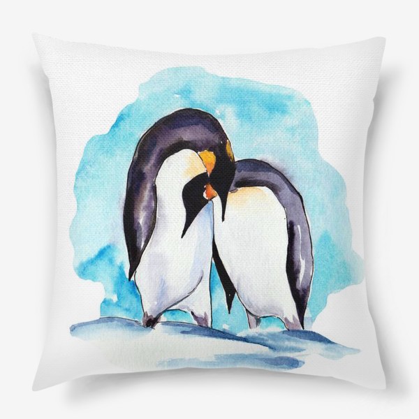 Подушка «Влюбленные пингвины»