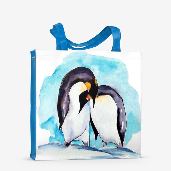 Сумка-шоппер &laquo;Влюбленные пингвины&raquo;