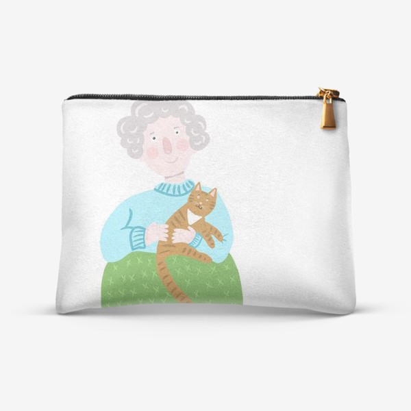 Косметичка «Бабушка и ее кот»