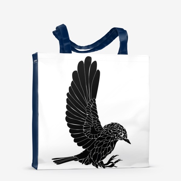 Сумка-шоппер «графическая птица »