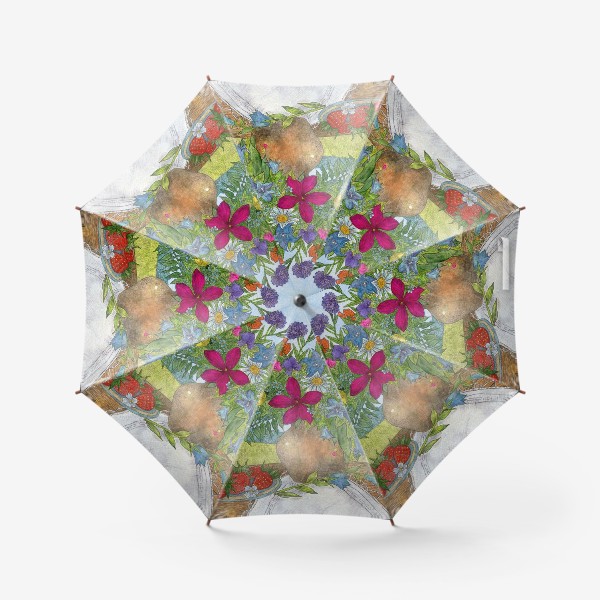 Зонт «Большой букет полевых цветов»