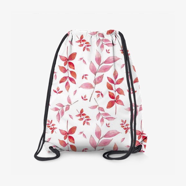 Рюкзак «Орнамент из акварельных листьев»
