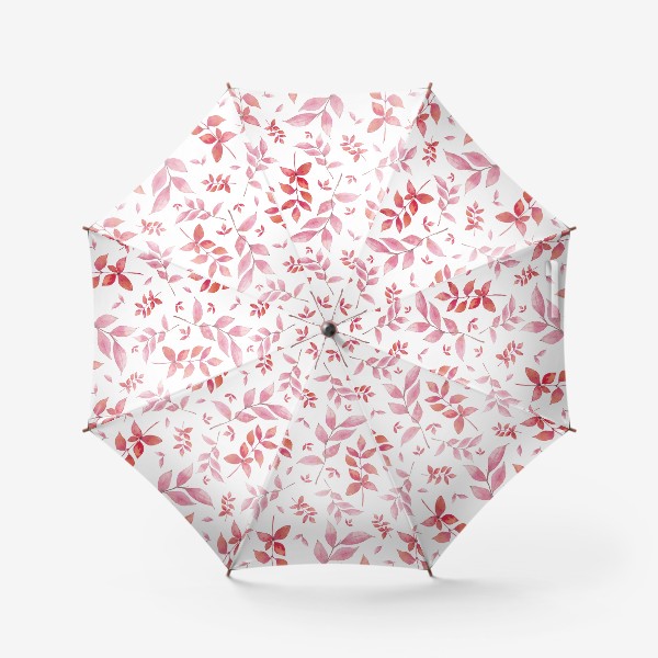 Зонт «Орнамент из акварельных листьев»