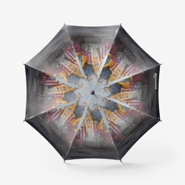 Зонт «Городской скетч Архитектура Голландии Город Европы Пастель»