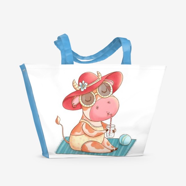 Пляжная сумка «Летняя коровка»