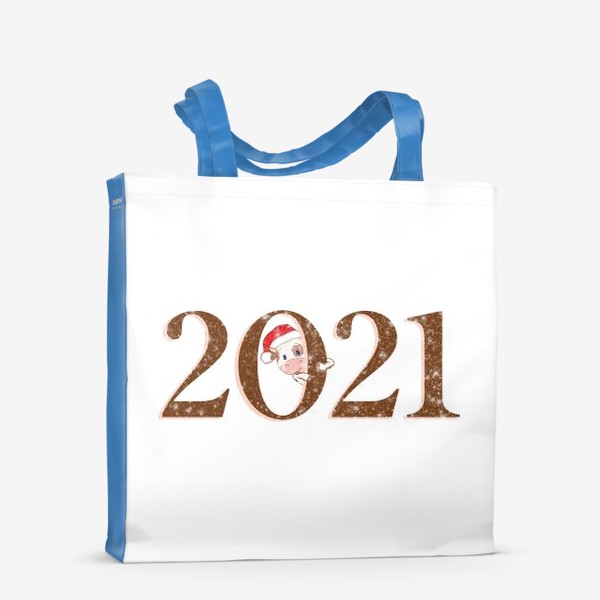 Сумка-шоппер «2021 Год Быка. Новогодний принт»