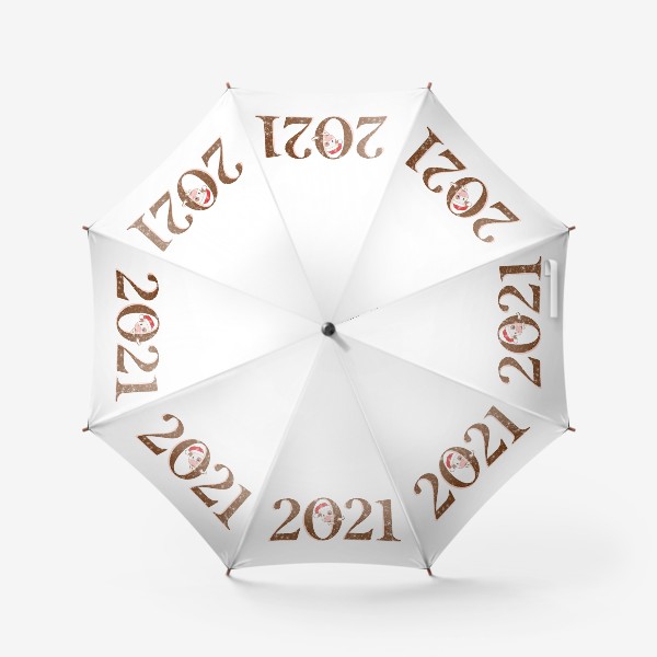 Зонт «2021 Год Быка. Новогодний принт»