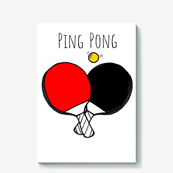 Холст «Пинг Понг. Спорт. Настольный теннис»