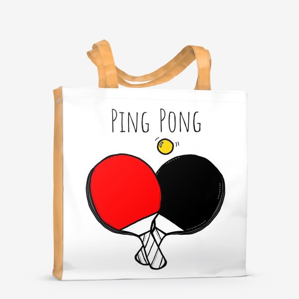 Сумка-шоппер «Пинг Понг. Спорт. Настольный теннис»
