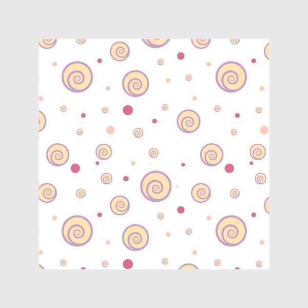Шторы «Colorful funny pattern with spirals and dots as cakes and confetti.»