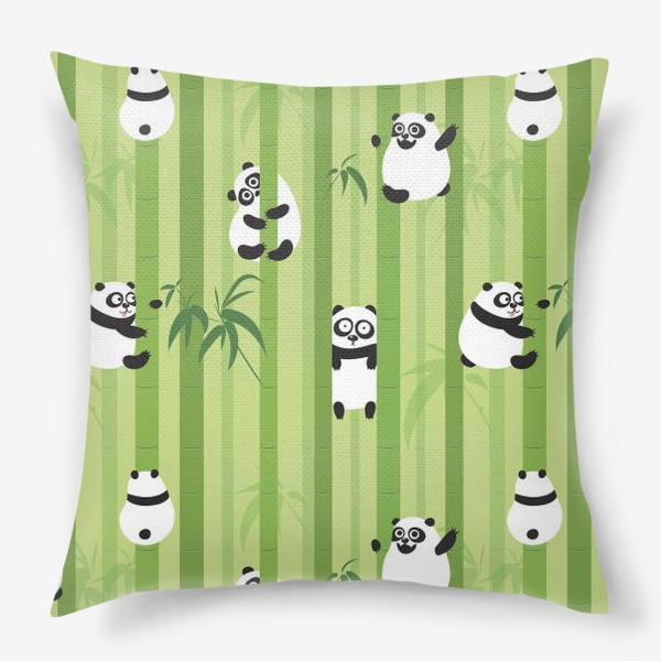 Подушка «Панды и бамбук»