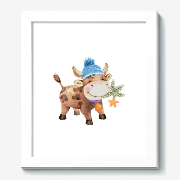 Картина «милый бык восточный символ нового года»