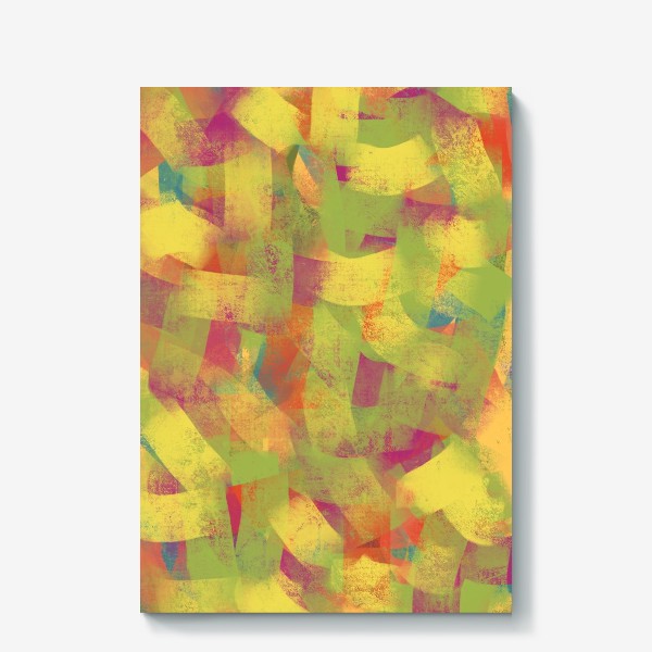 Холст «Абстрактная картина в желтых и розовых тонах»