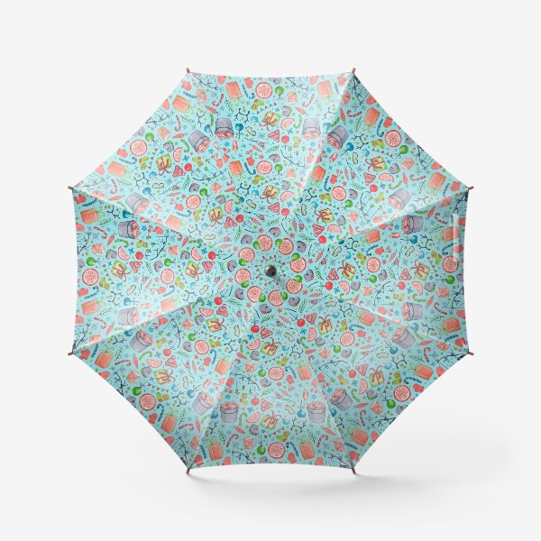 Зонт «Новый год. Голубой. »