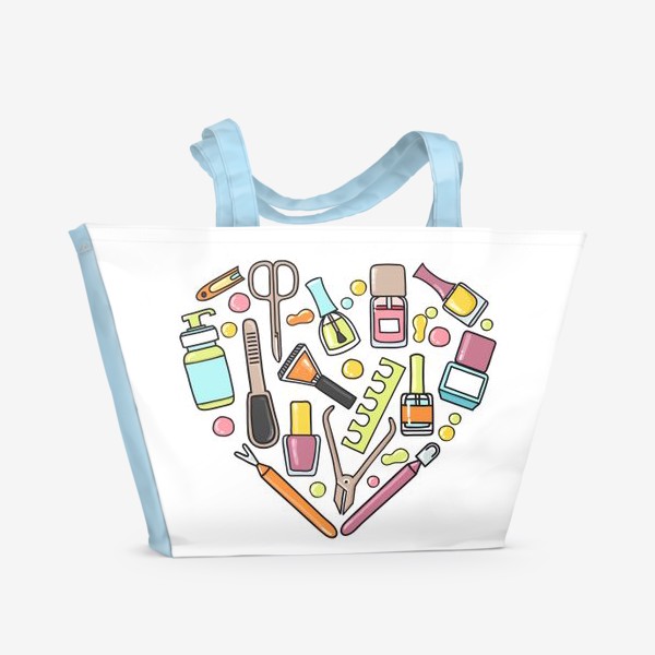 Пляжная сумка «Маникюрная любовь»