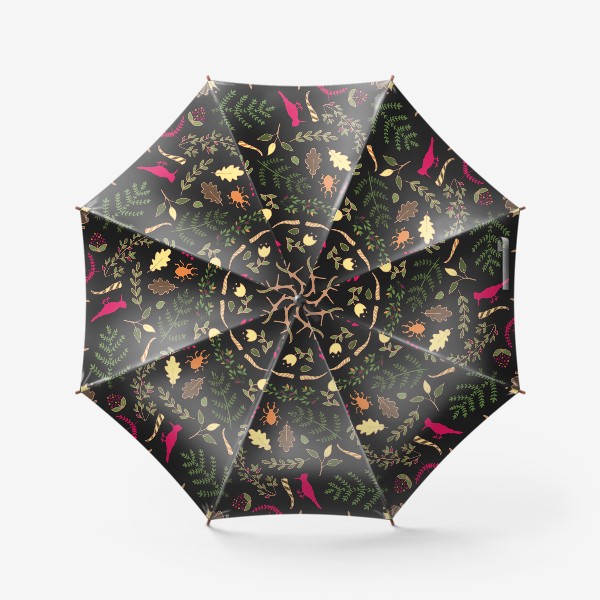 Зонт «Яркий осенний лес»