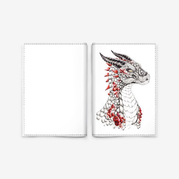Обложка для паспорта «Дракон рубиновый»