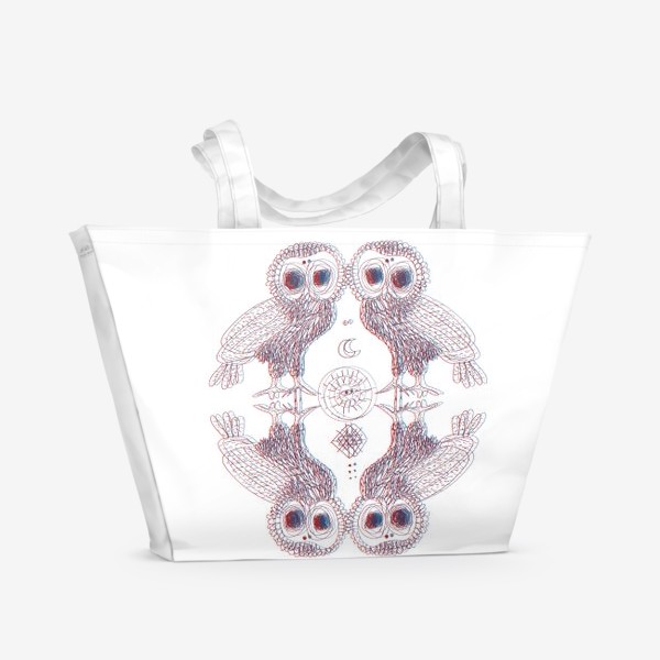 Пляжная сумка «совы с эффектом 3d»