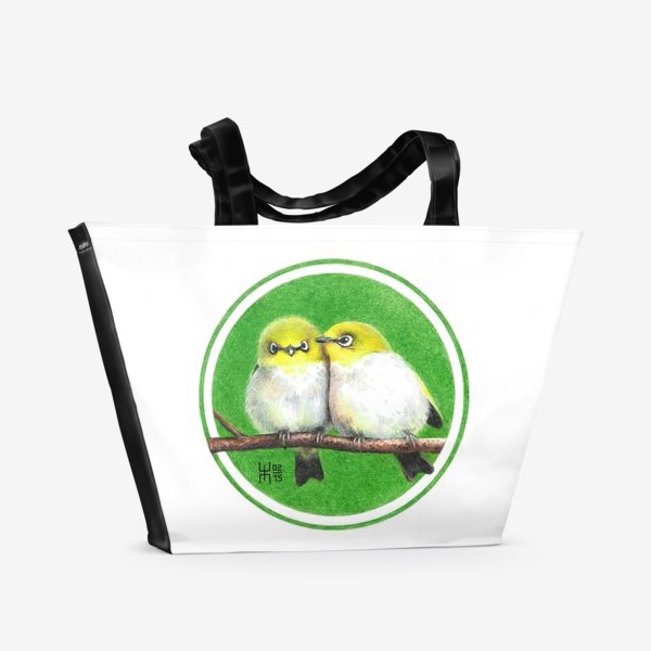 Пляжная сумка &laquo;птицы&raquo;