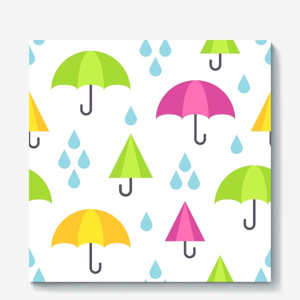 Холст «Веселые зонтики»