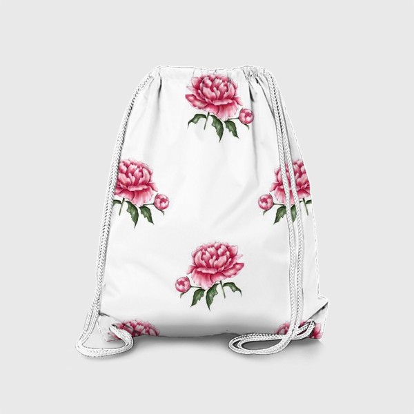 Рюкзак «паттерн пионы цветы»
