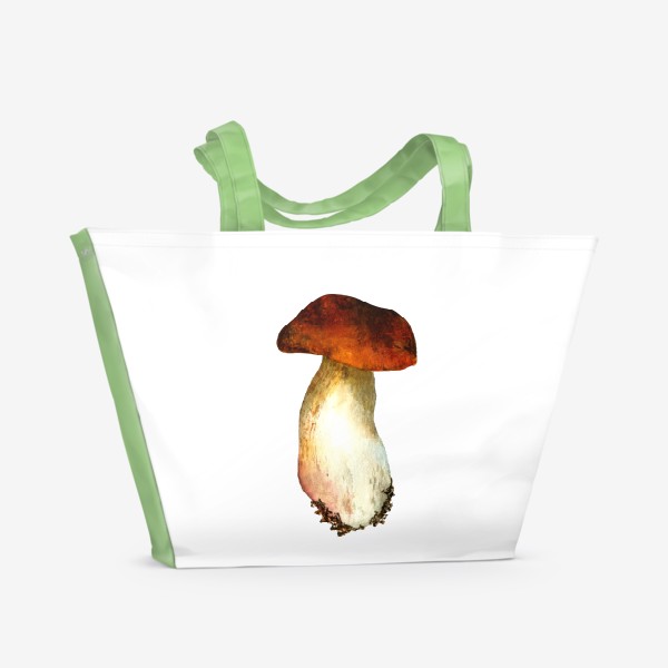 Пляжная сумка «белый гриб»
