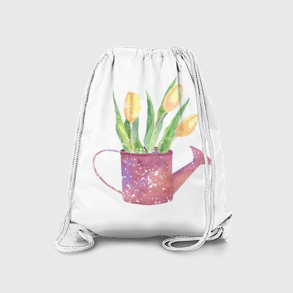 Рюкзак «желтые тюльпаны в лейке»
