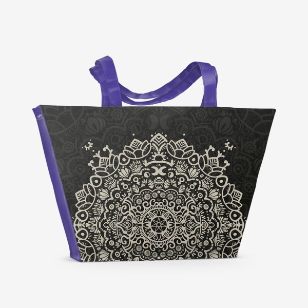 Пляжная сумка «Узор с цветочным мотивом»