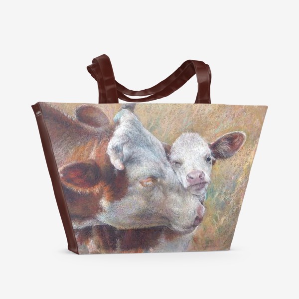 Пляжная сумка «Тепло, корова, бычок, бык, год быка»