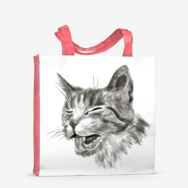 Сумка-шоппер «портрет кошка чихает»