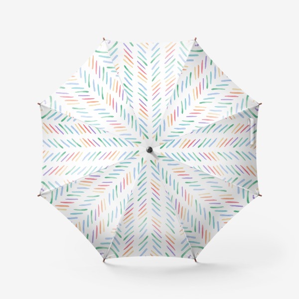 Зонт «Разноцветные полоски шеврон радуга»