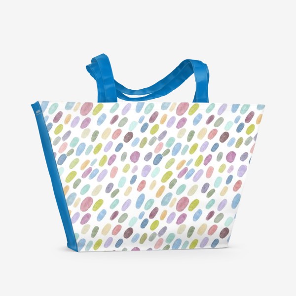 Пляжная сумка «Акварельный паттерн разноцветное настроение»