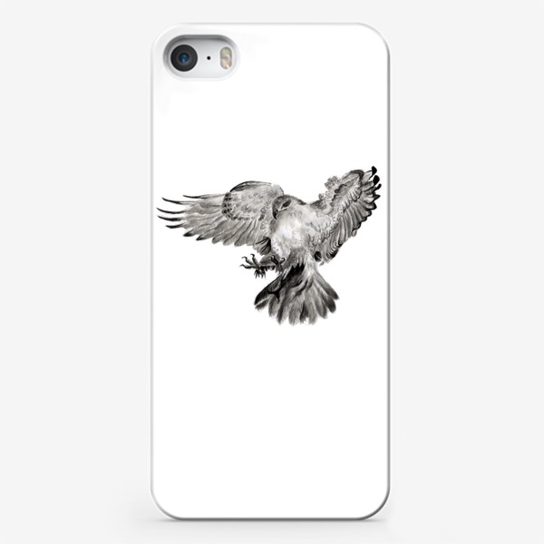 Чехол iPhone «Орел расправил крылья и летит в прыжке»