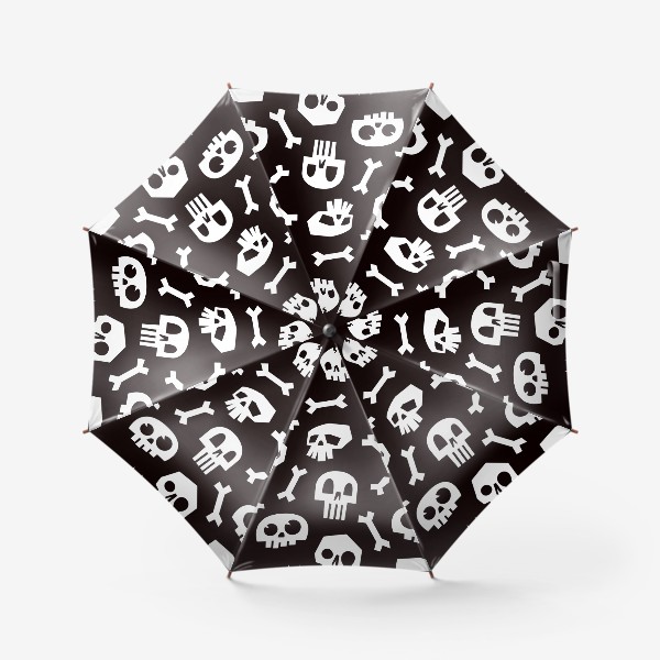 Зонт «Черепа и кости. Абстрактный геометрический паттерн.»