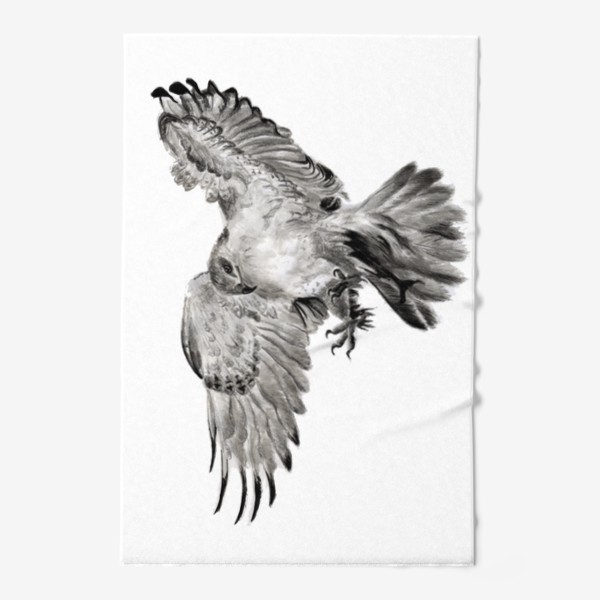 Полотенце «Орел расправил крылья и летит в прыжке»