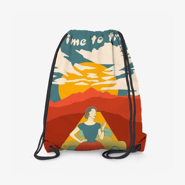 Рюкзак «Время путешествовать. Ретро постер»