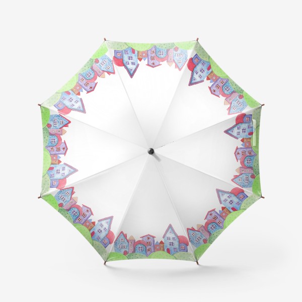 Зонт «Акварельные домики»