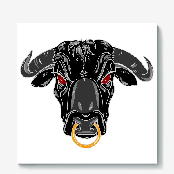 Холст «Черный бык»