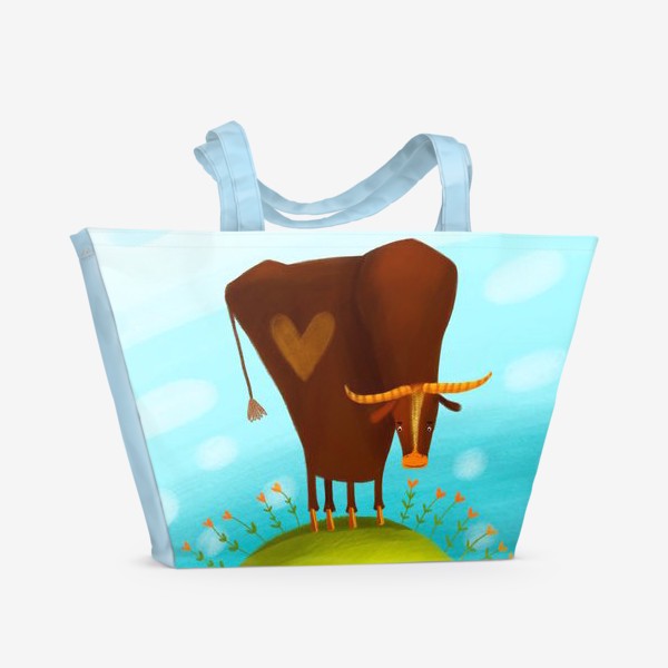 Пляжная сумка «Год быка - пожелания любви»