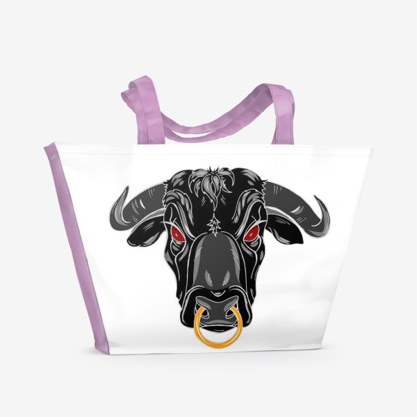 Пляжная сумка «Черный бык»