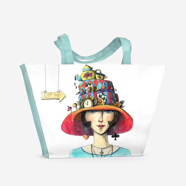 Пляжная сумка «Алиса в стране чудес»