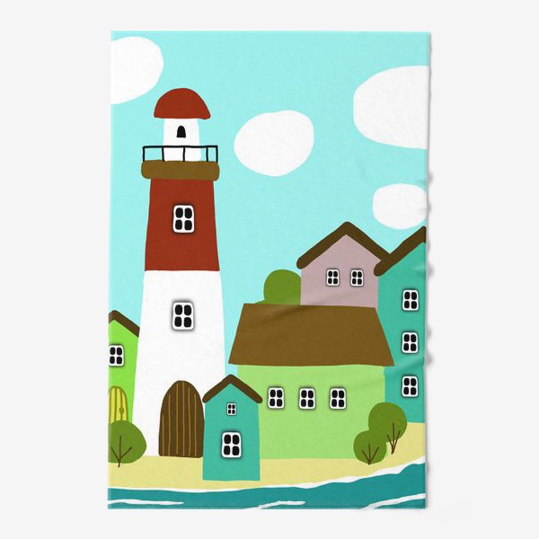 Полотенце «домики маяк»