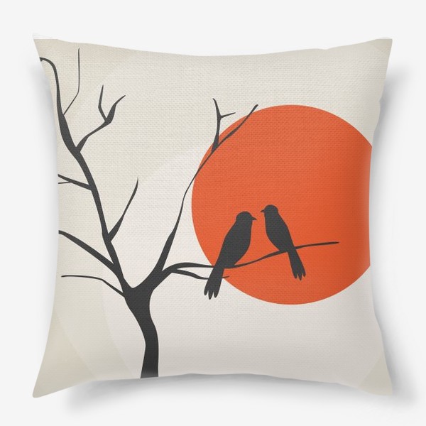 Подушка «Дерево с птицами. »
