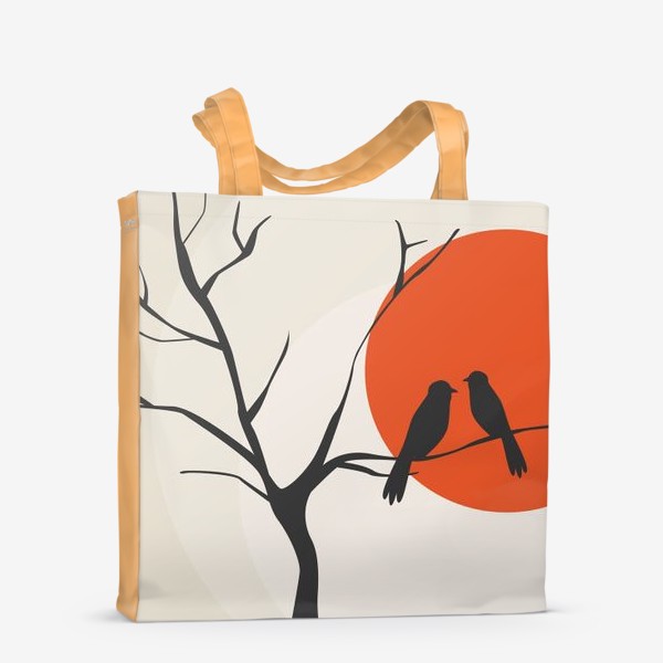 Сумка-шоппер «Дерево с птицами. »