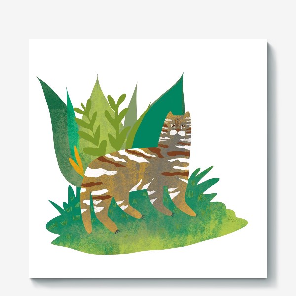 Холст «лесной кот»
