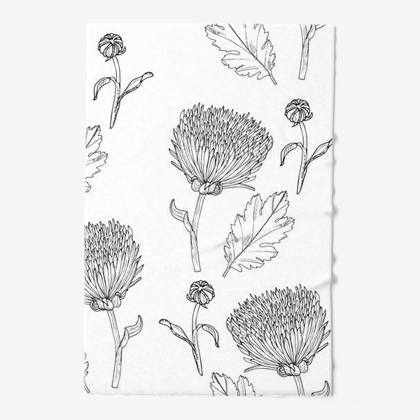 Полотенце «хризантемы»
