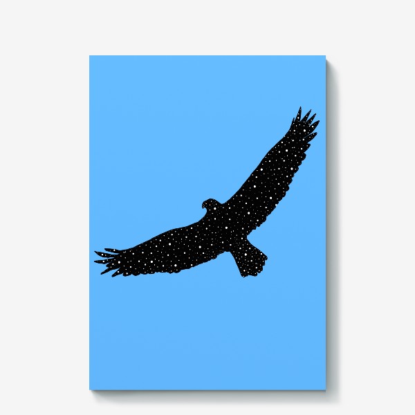 Холст «Орел парит на голубом, окно в космос»